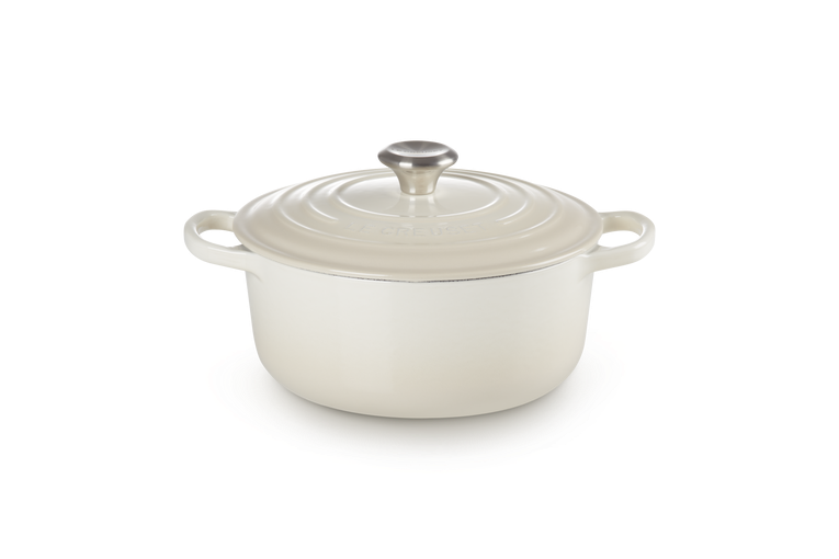 Le Creuset Braad- / Stoofpan Signature rond 28cm 6,7l - Meringue