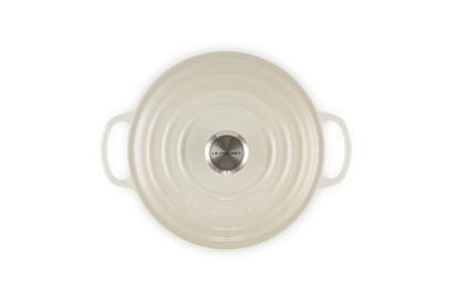 Le Creuset Braad- / Stoofpan Signature rond 28cm 6,7l - Meringue