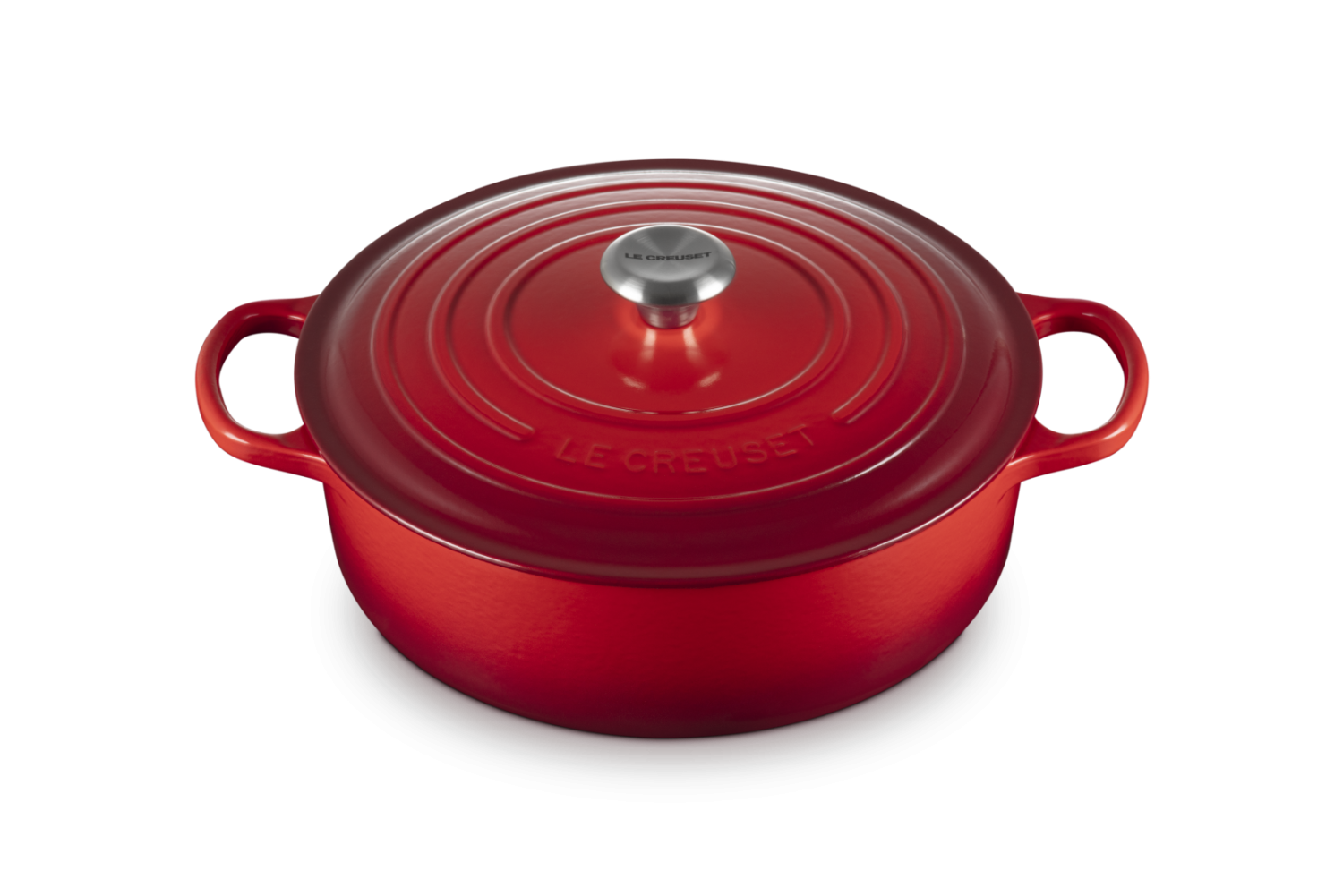 Le Creuset Braadpan Signature laag Kersenrood 30cm 6,2l