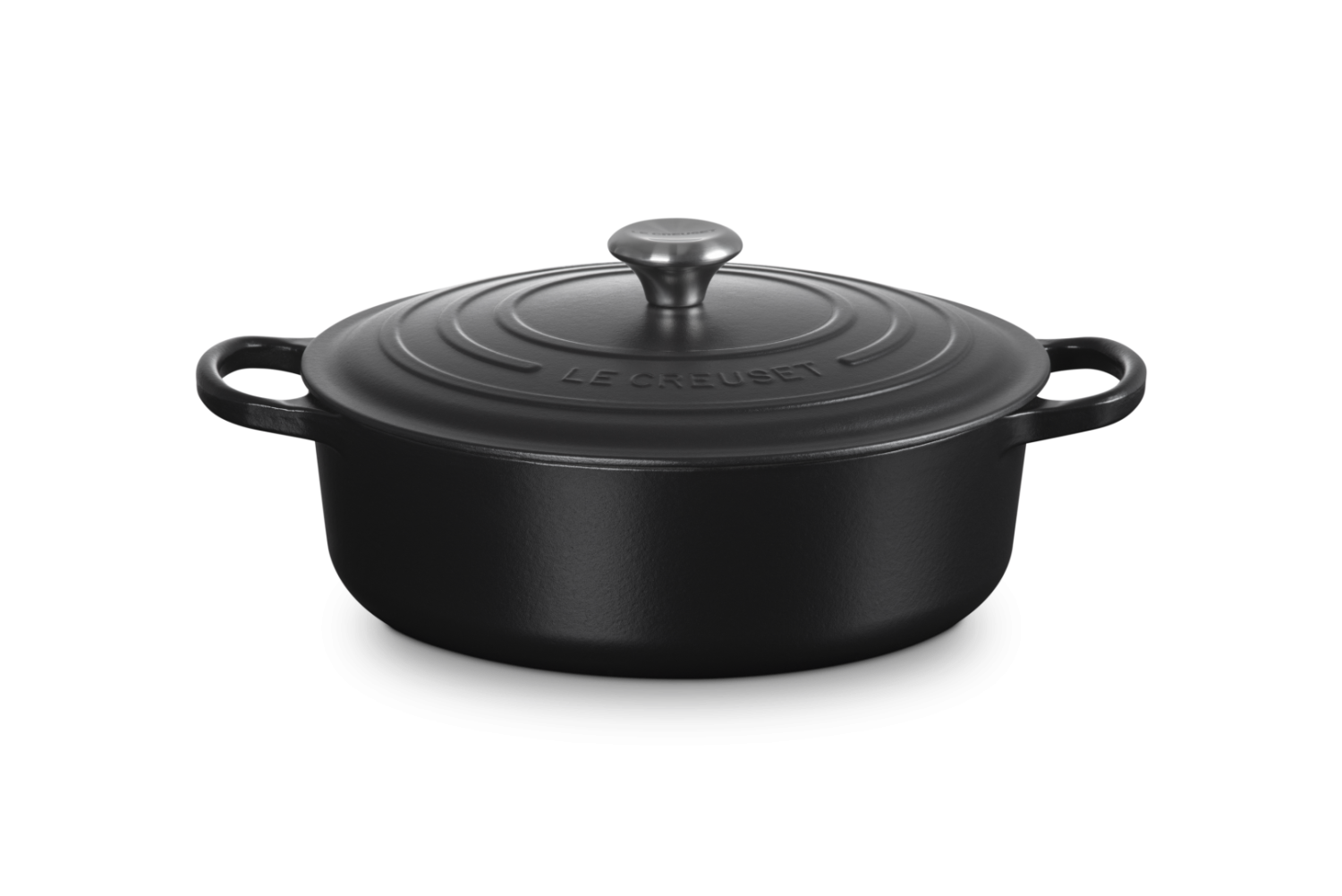 Le Creuset Braadpan Signature laag Mat Zwart 30cm 6,2l