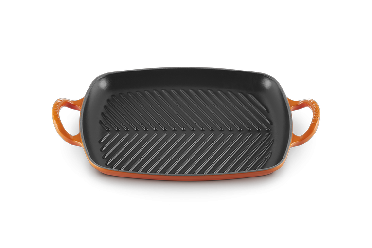 Le Creuset Grillplaat Signature rechthoekig Oranjerood 30cm