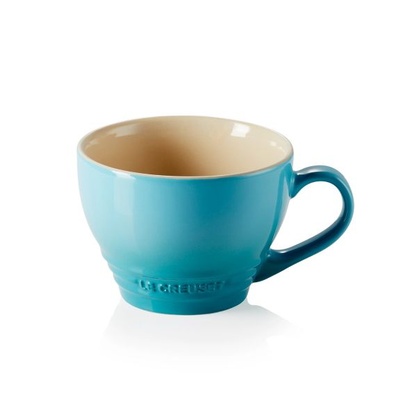 Le Creuset Grote cappuccino mok Caribbean Blue 0,4l