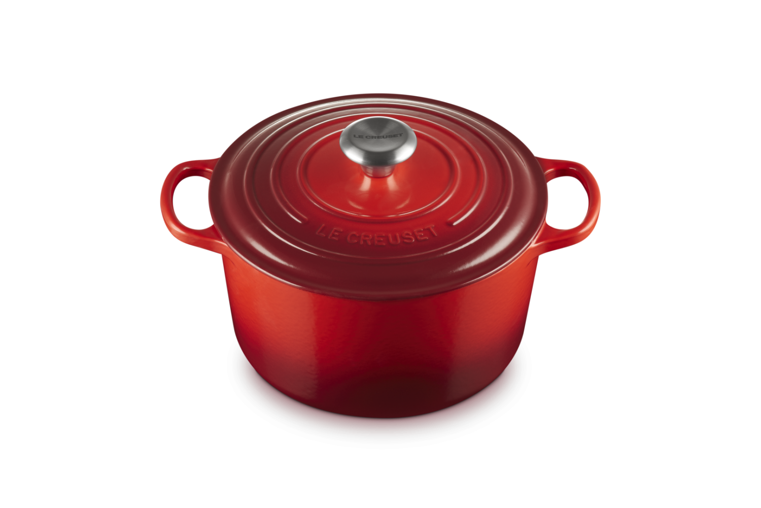 Le Creuset Hoge Braadpan Signature  Kersenrood 24cm