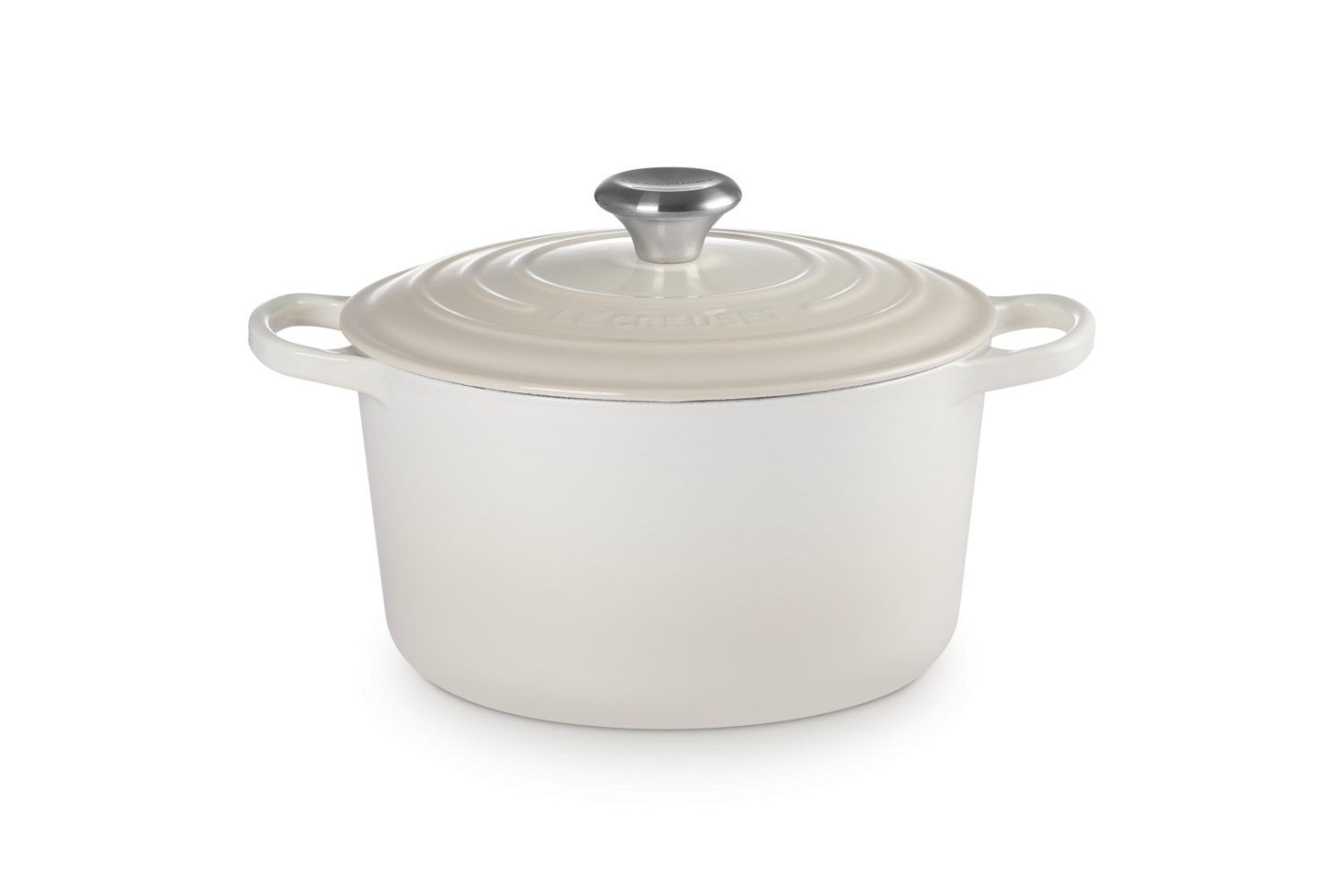 Le Creuset Hoge Braadpan Signature  Meringue 24cm