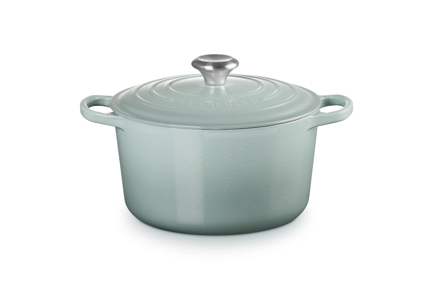 Le Creuset Hoge Braadpan Signature  Sea Salt 24cm