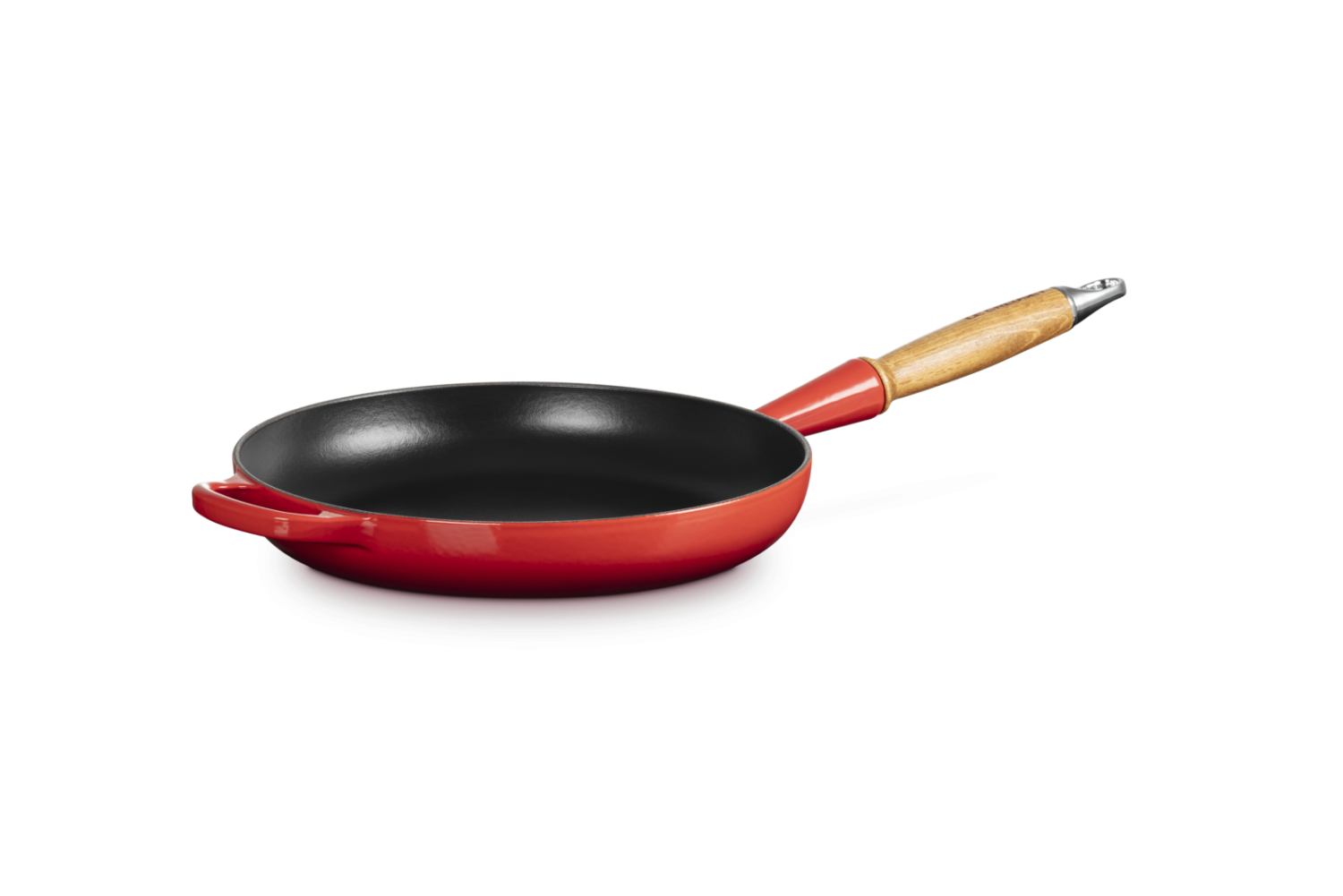 Le Creuset Koekenpan Gietijzer houten handvat Kersenrood 26cm 2,0l