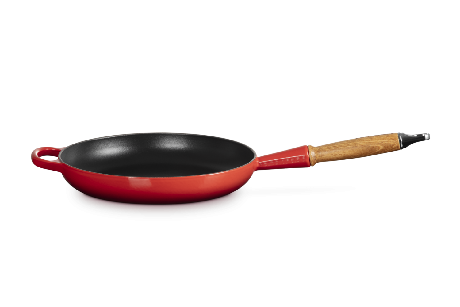 Le Creuset Koekenpan Gietijzer houten handvat Kersenrood 26cm 2,0l