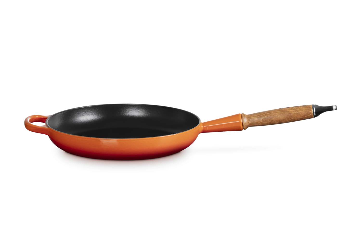 Le Creuset Koekenpan Gietijzer houten handvat Oranjerood 26cm 2,0l