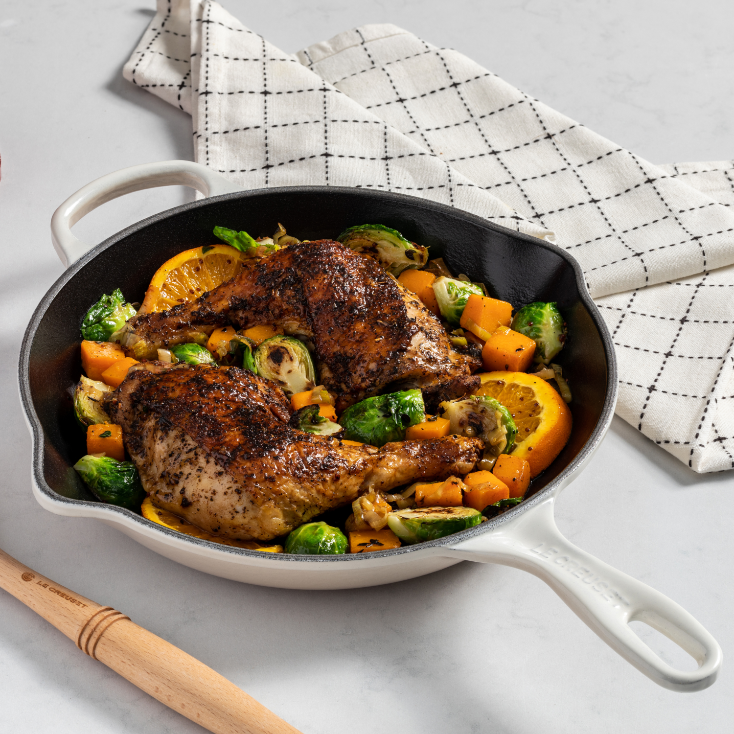 Le Creuset Koekenpan Skillet Signature rond Meringue 30cm
