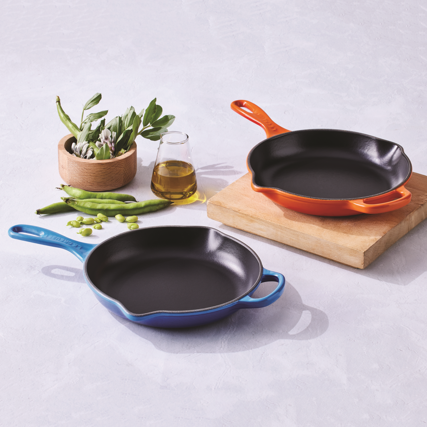 Le Creuset Koekenpan Skillet Signature rond Oranjerood 30cm