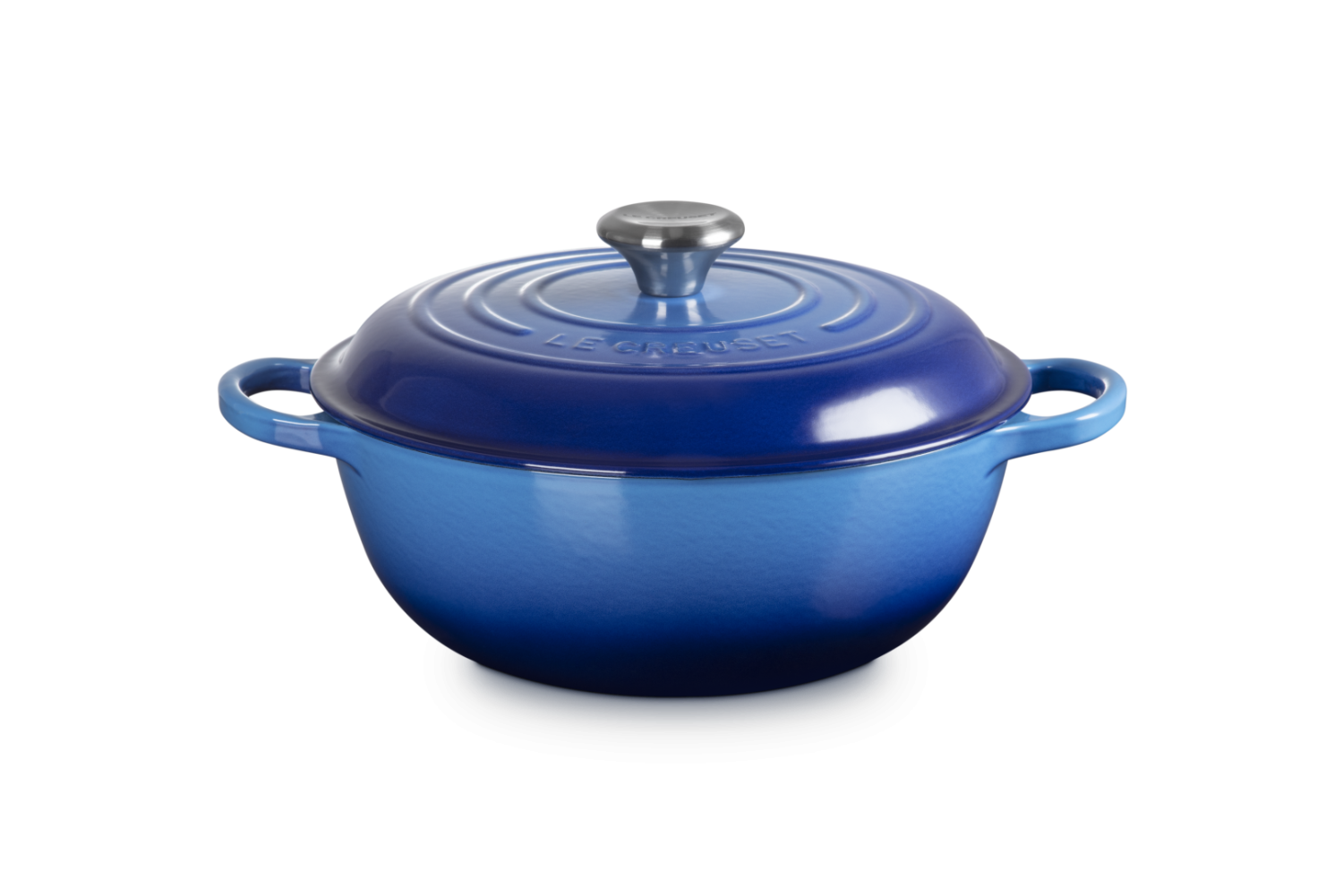 Le Creuset Marmite Signature met Hoge Deksel Azure 26cm