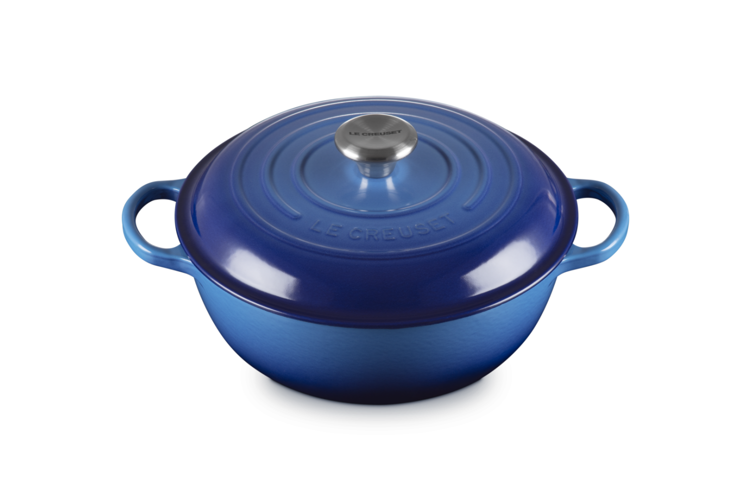 Le Creuset Marmite Signature met Hoge Deksel Azure 26cm