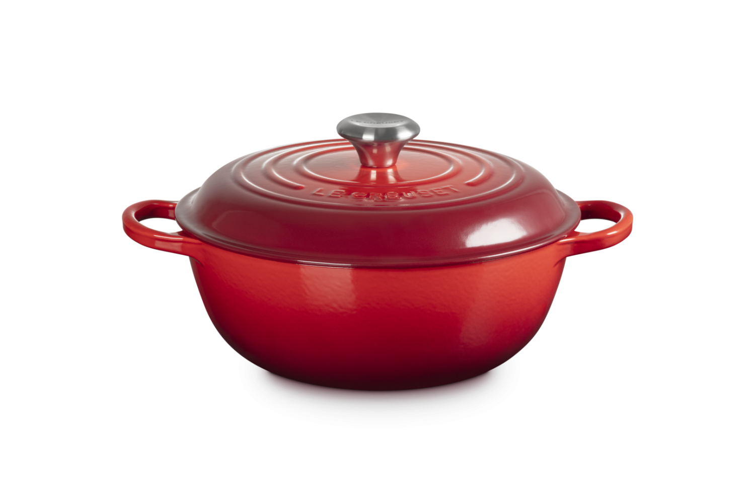 Le Creuset Marmite Signature met Hoge Deksel Kersenrood 26cm