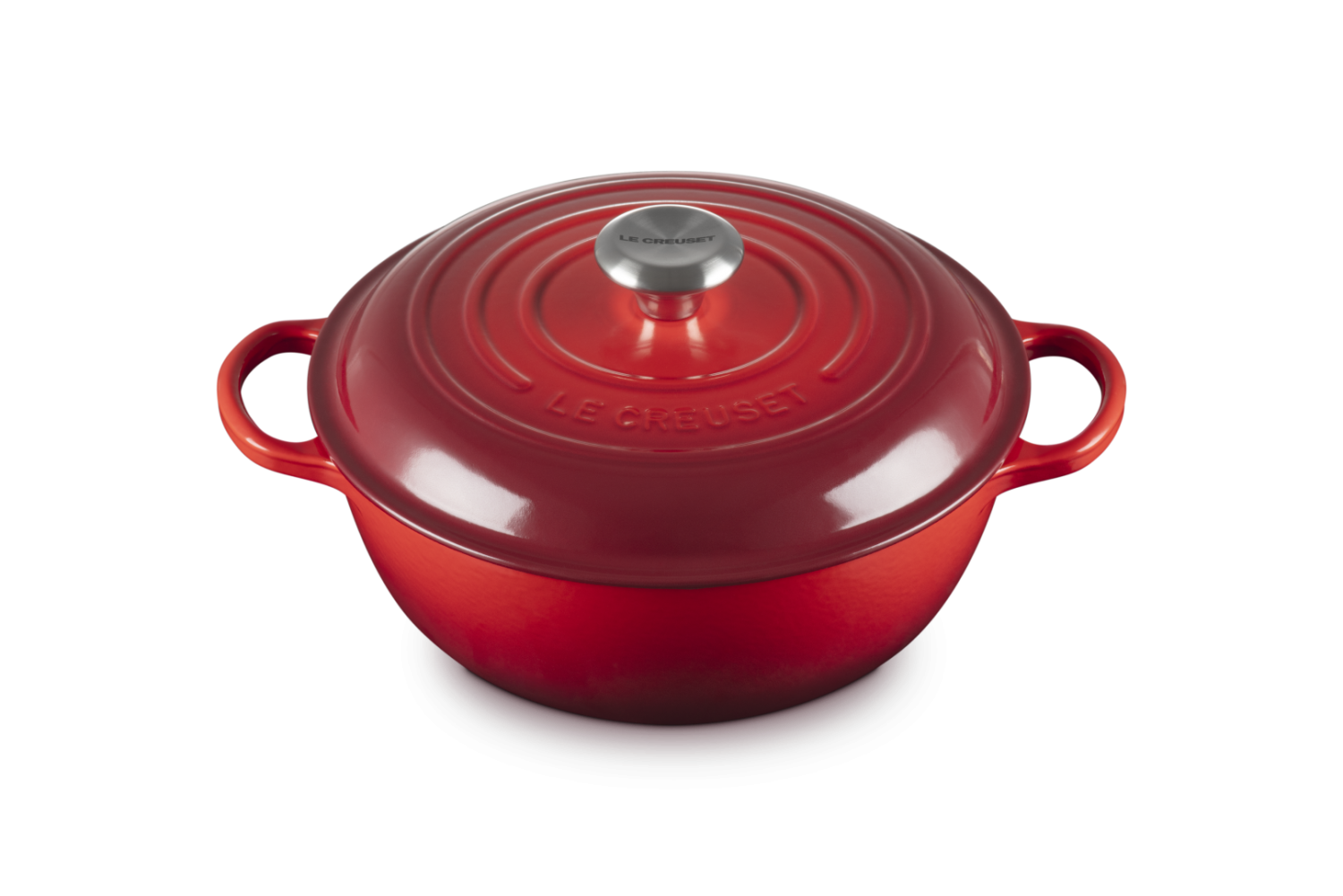 Le Creuset Marmite Signature met Hoge Deksel Kersenrood 26cm