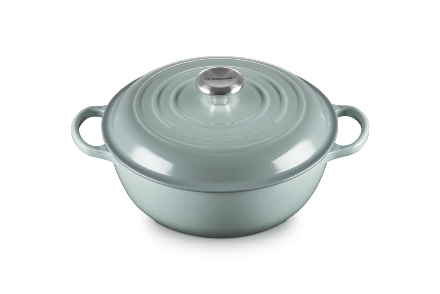 Le Creuset Marmite Signature met Hoge Deksel Sea Salt 26cm