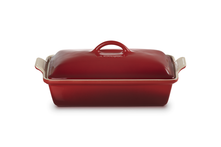 Le Creuset Ovenschaal Rechthoekigl Kersenrood - 3,8L + deksel