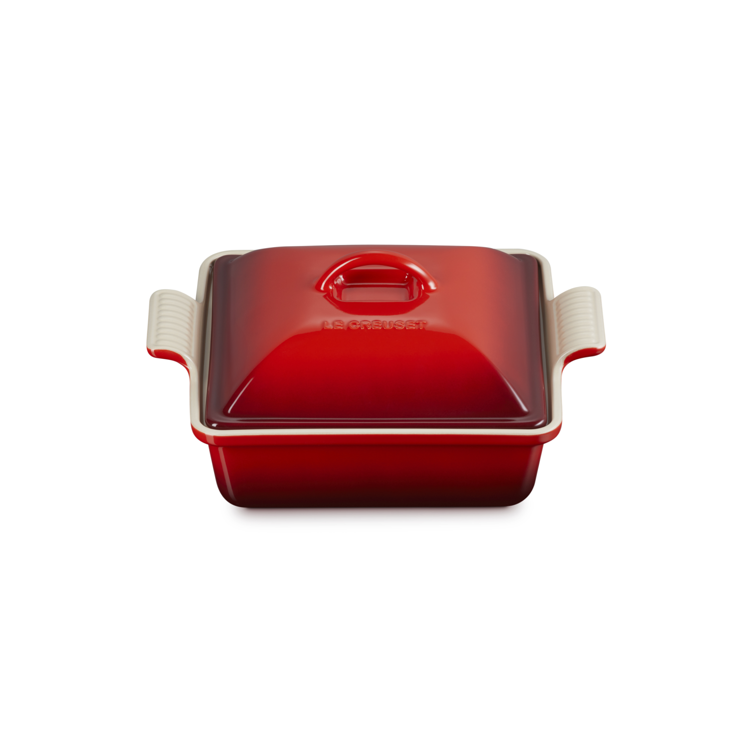 Le Creuset Ovenschaal vierkant met deksel Kersenrood 2,4L