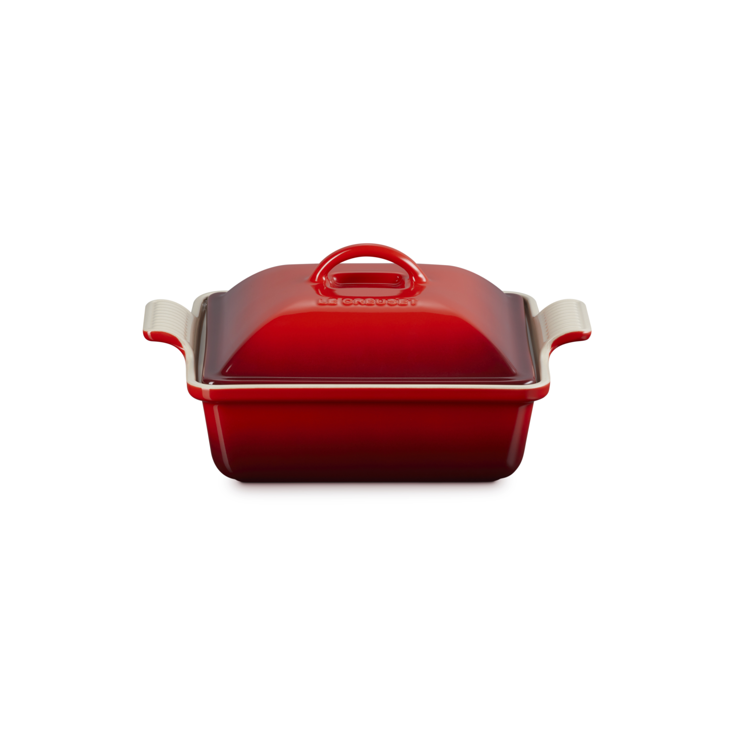 Le Creuset Ovenschaal vierkant met deksel Kersenrood 2,4L