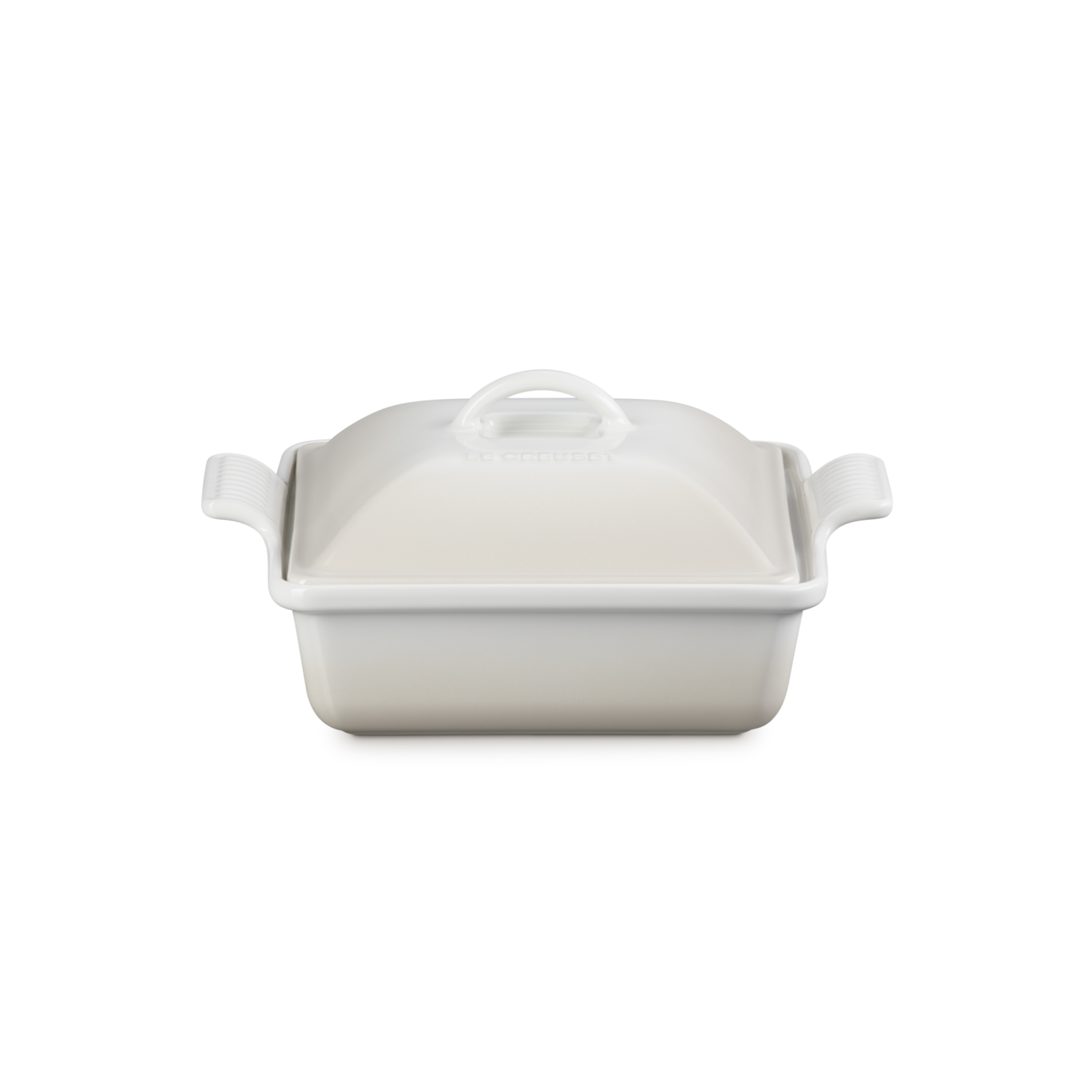 Le Creuset Ovenschaal vierkant met deksel Meringue 2,4L