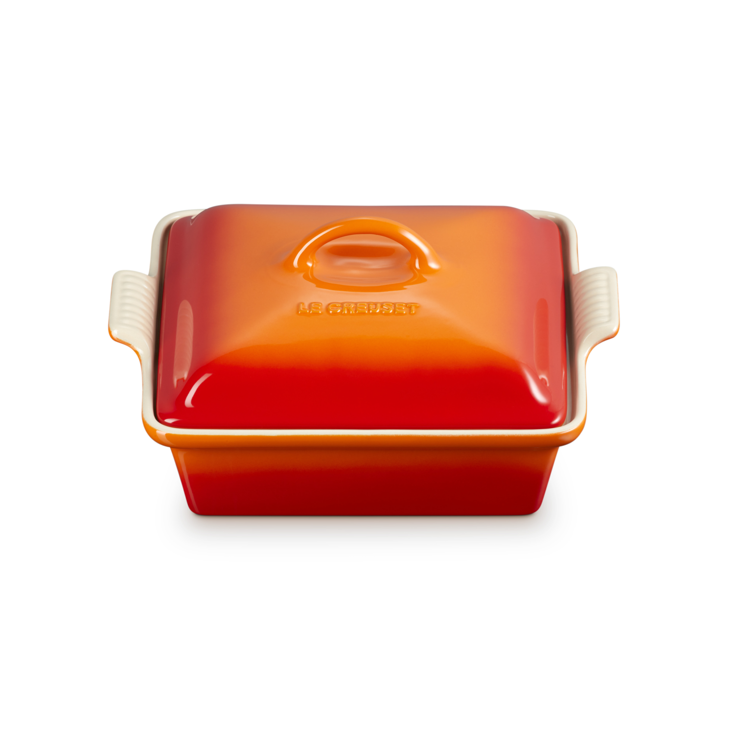 Le Creuset Ovenschaal vierkant met deksel Oranjerood 2,4L