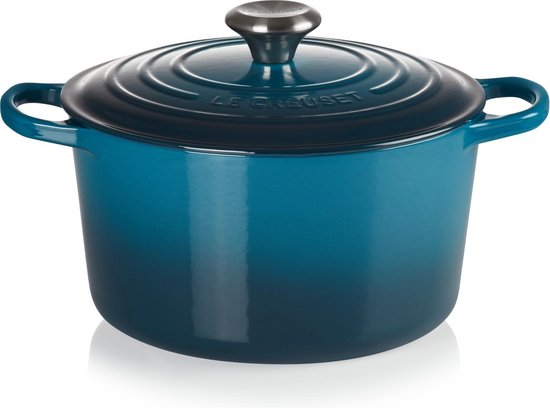 Le Creuset Signature Braad/stoofpan 24cm Deep Teal Hoog