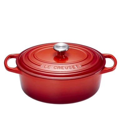 Le Creuset Signature Braad/stoofpan 27cm ovaal kersenroo