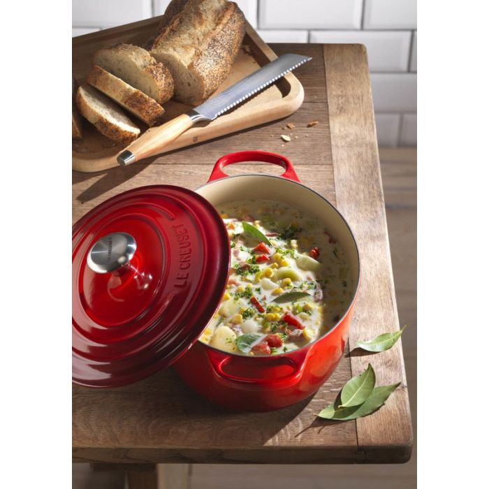 Le Creuset Signature Braad/stoofpan 27cm ovaal kersenroo