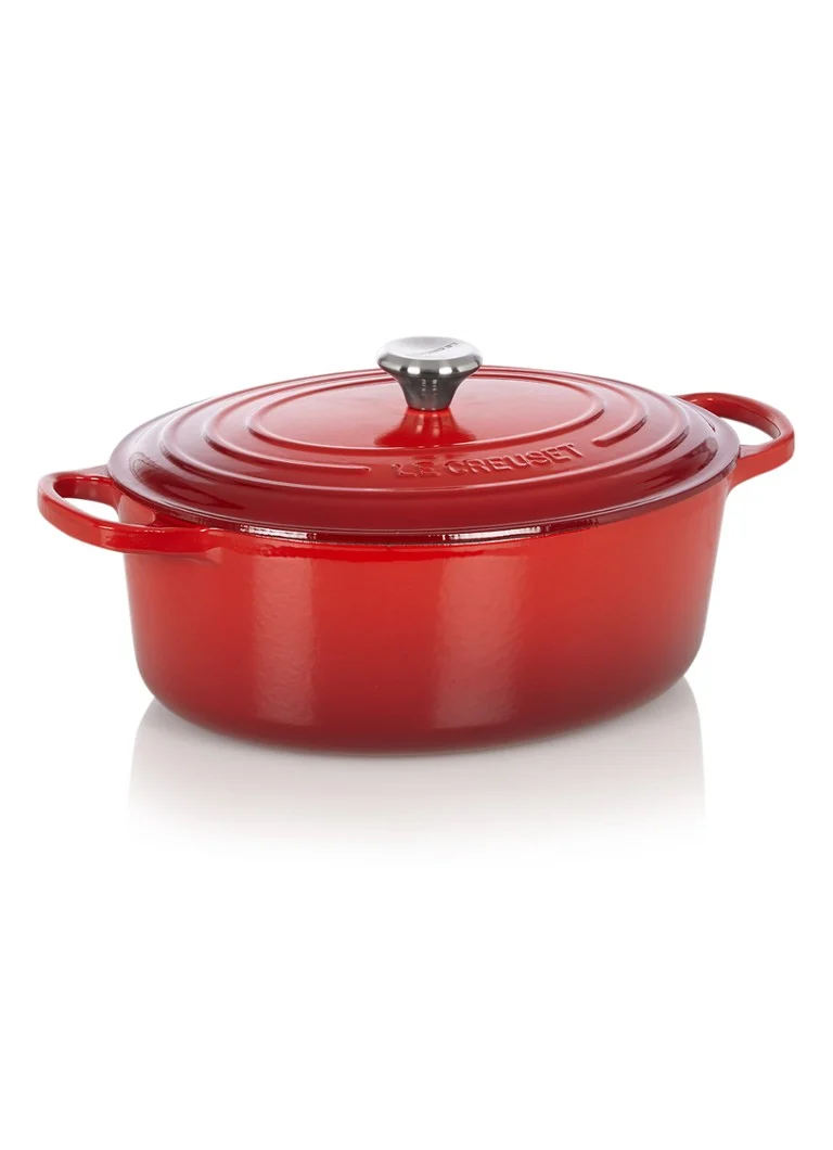 Le Creuset Signature Braad/stoofpan 27cm ovaal kersenroo