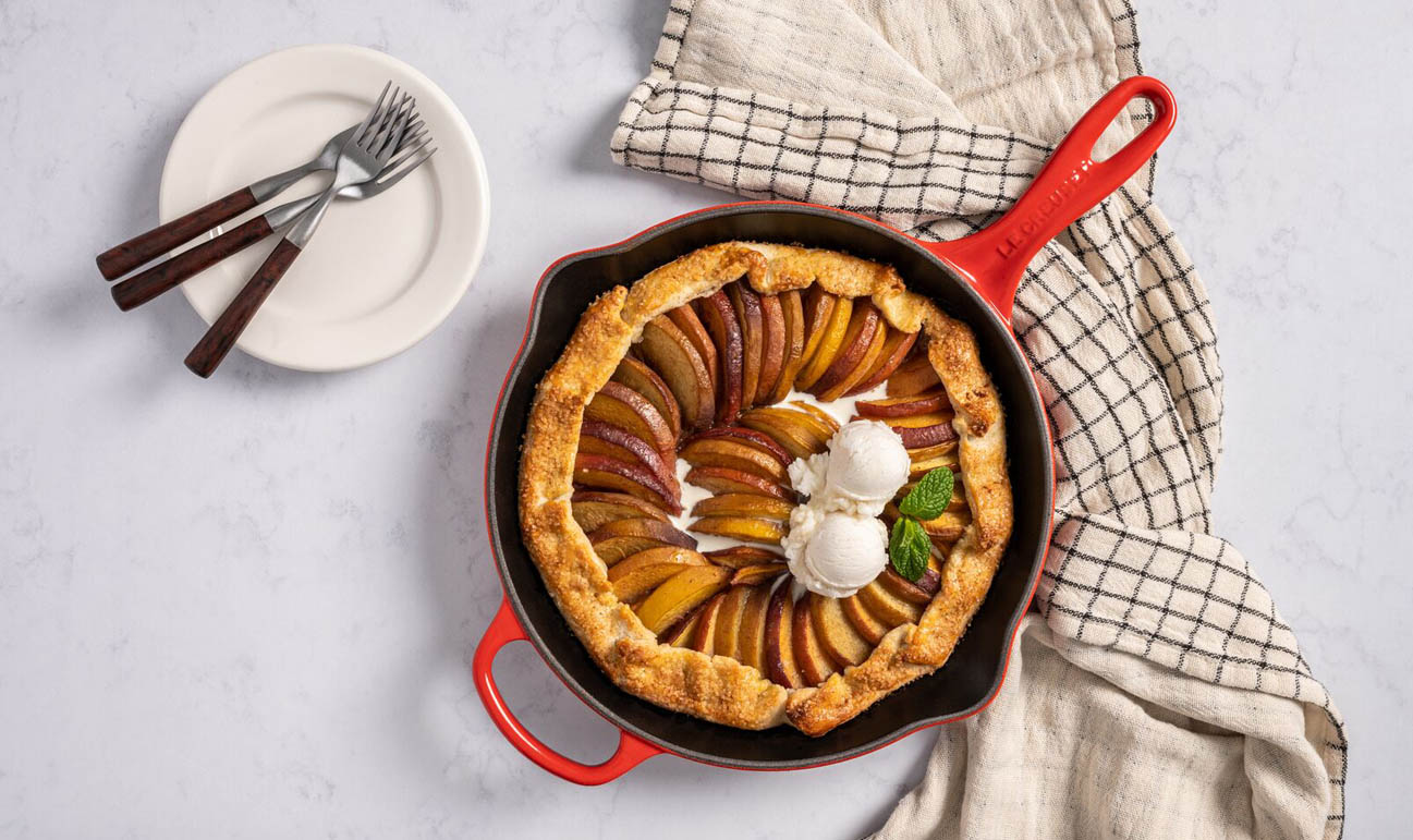 Le Creuset Skillet Signature rond Kersenrood 23cm