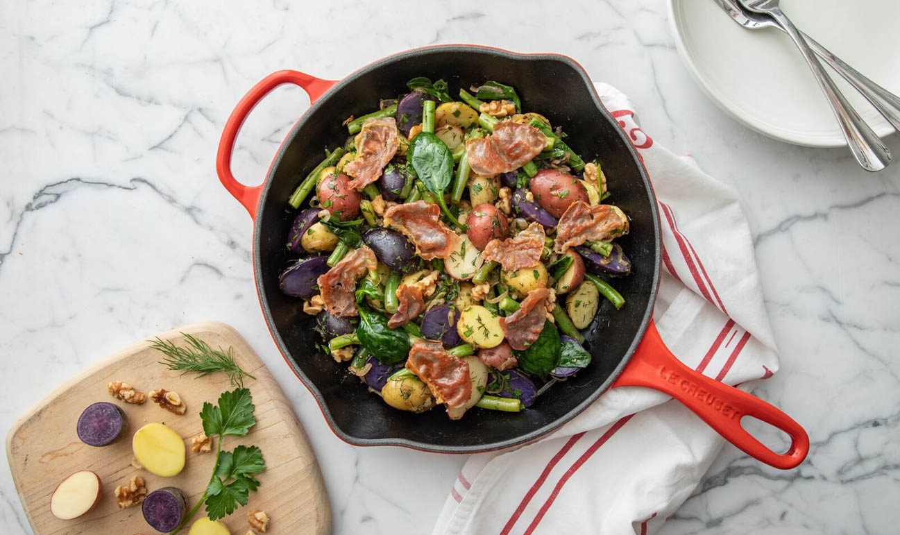 Le Creuset Skillet Signature rond Kersenrood 23cm