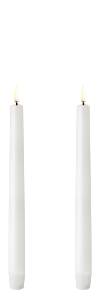 Led tafelkaars2.3x25cm Nordic white S/2