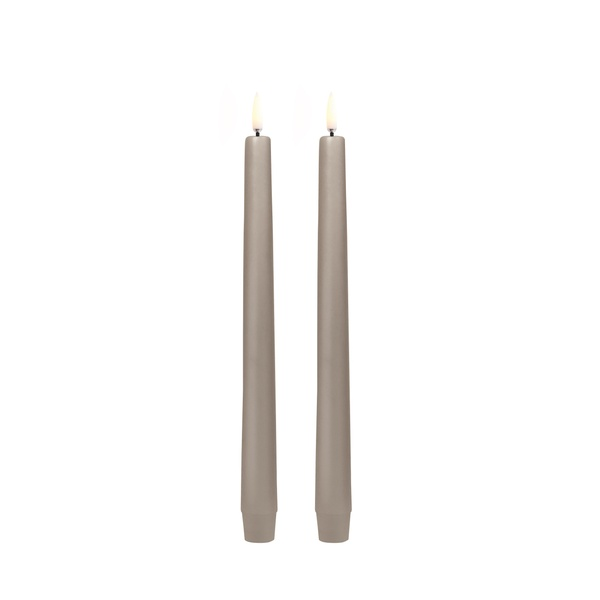 Led tafelkaars2.3x25cm Sandstone S/2