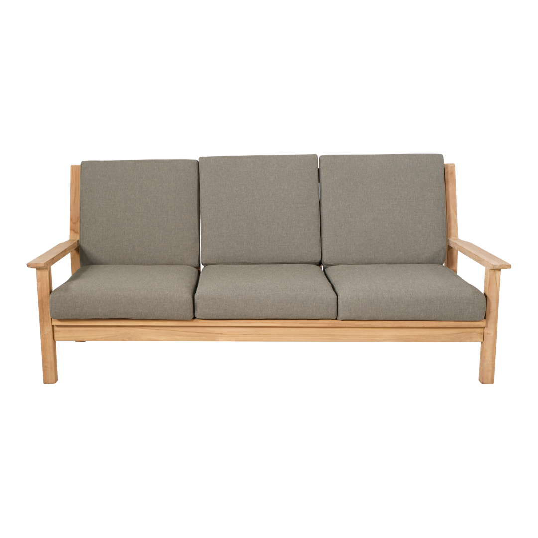 Loungebank teak 180 cm incl. kussen