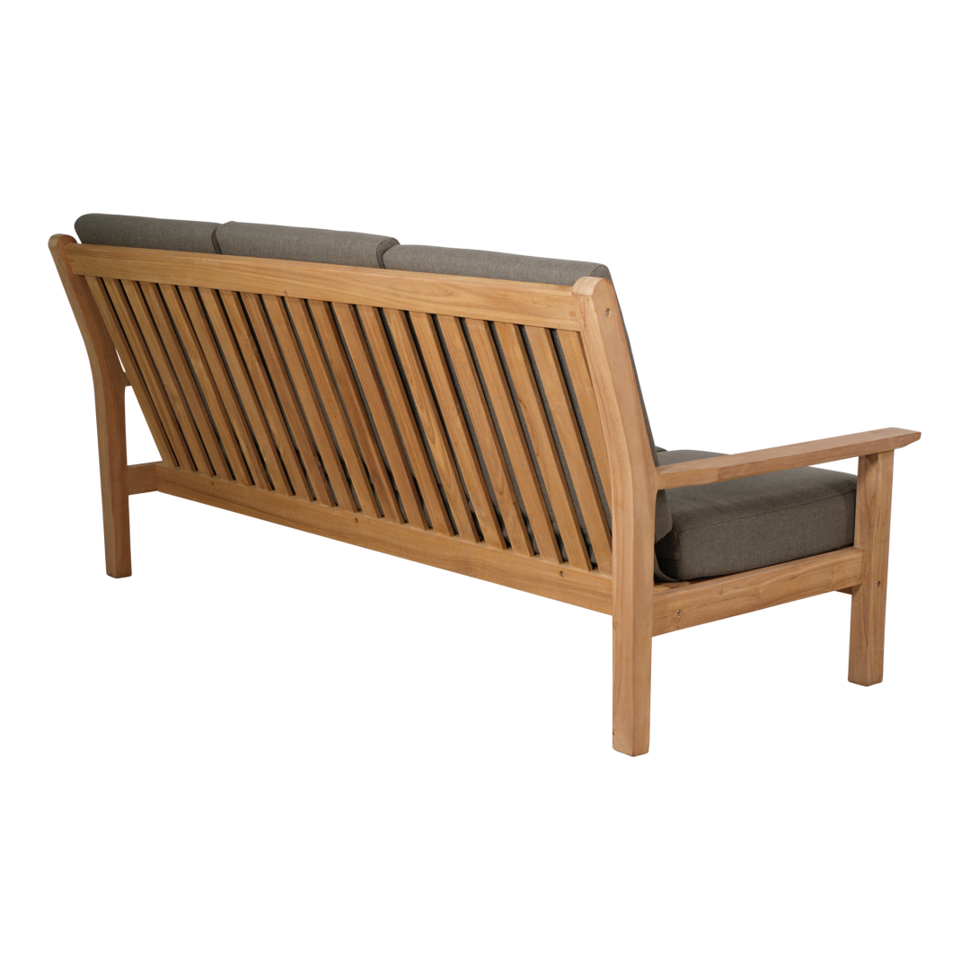 Loungebank teak 180 cm incl. kussen