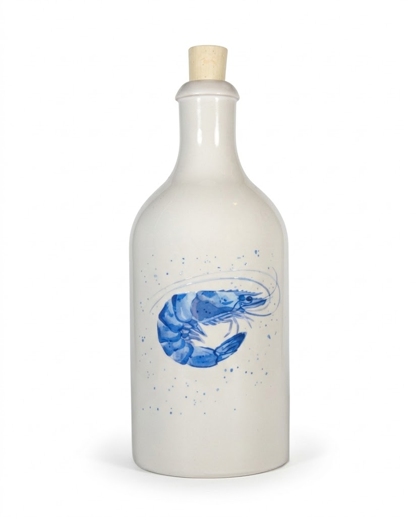 Menu'tje Marechal Oliefles Shrimp blauw Klein