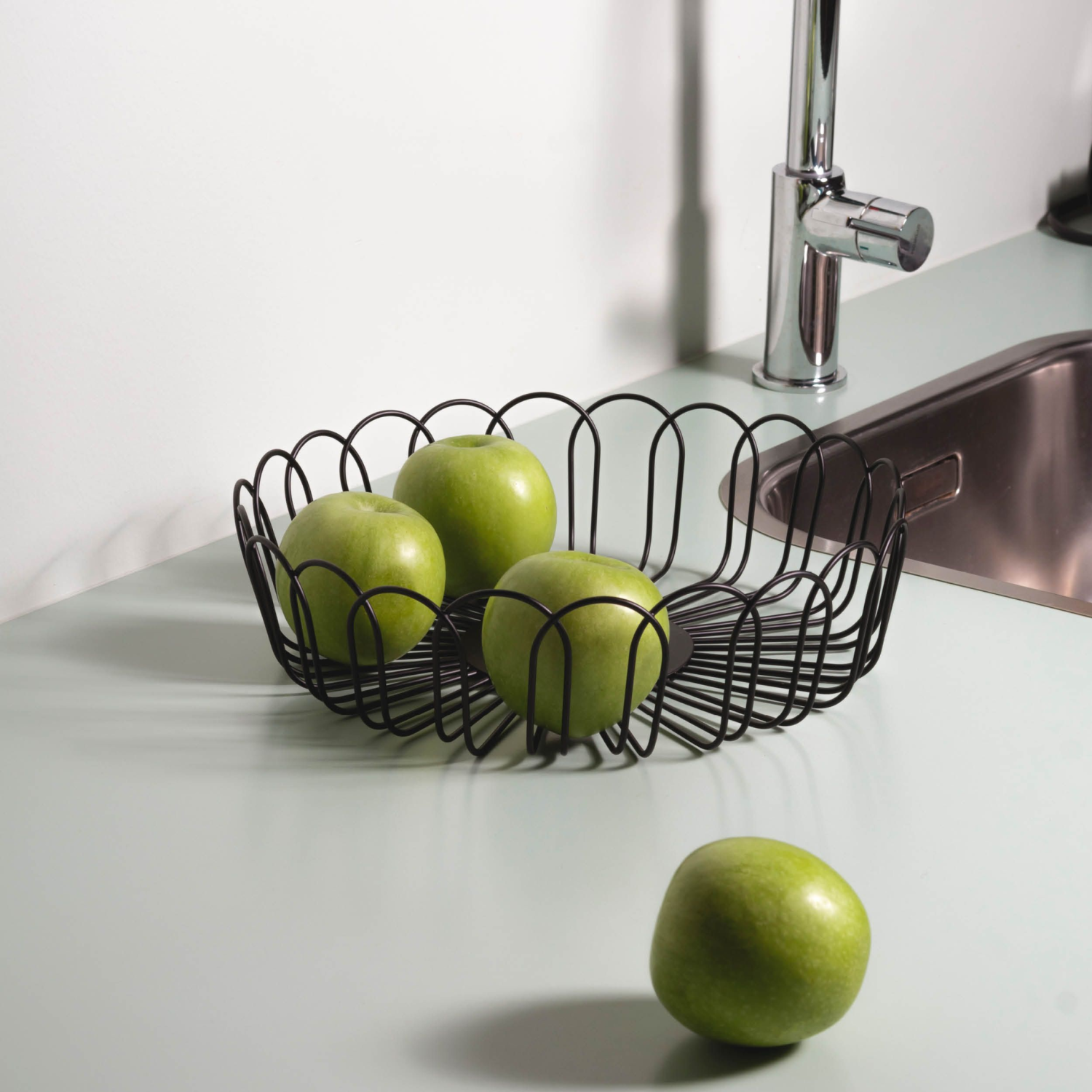 Ona Fruitschaal 26,5x7,5 - zwart