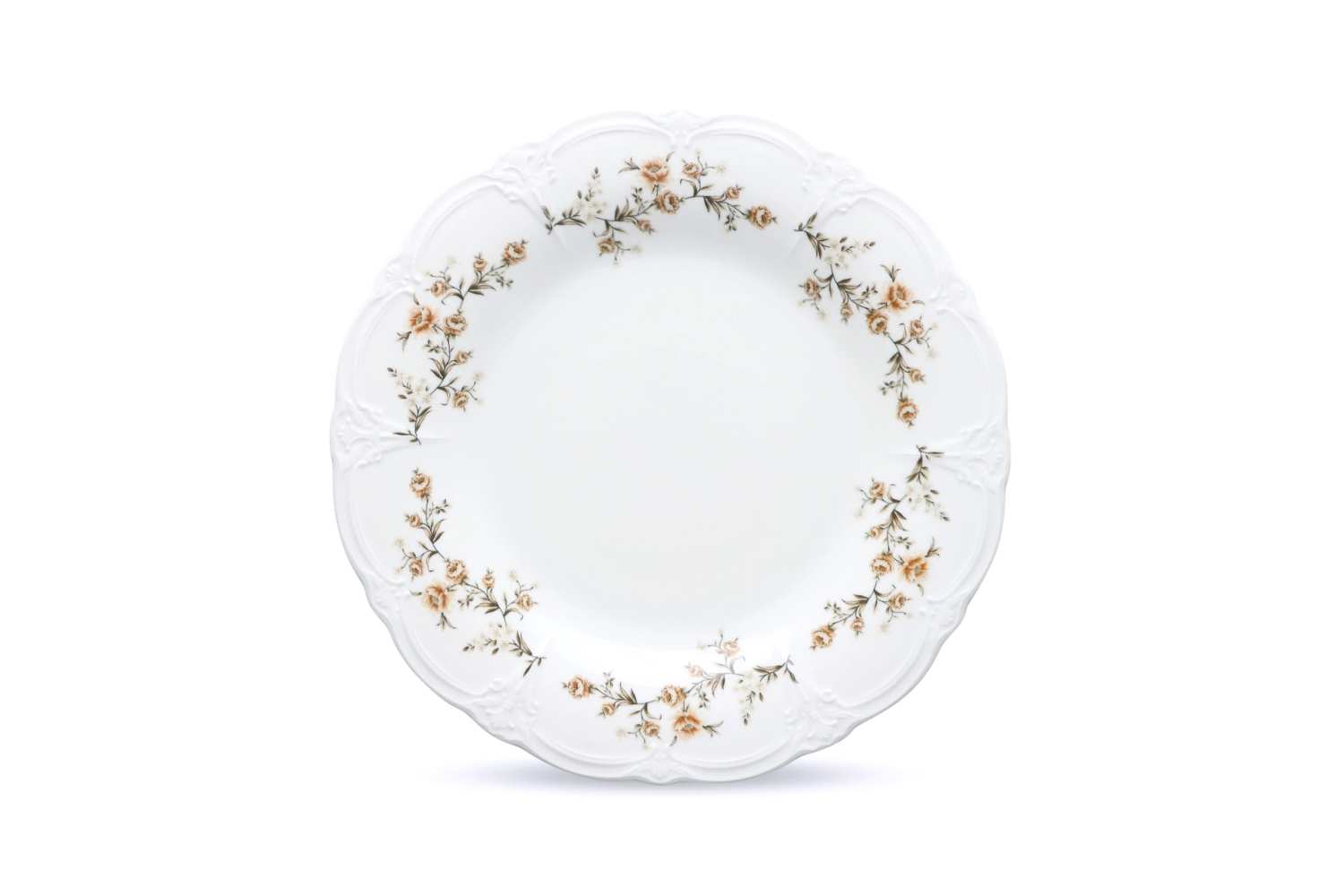 BonBistro Retro Plat Bord 32 cm Brown Flower