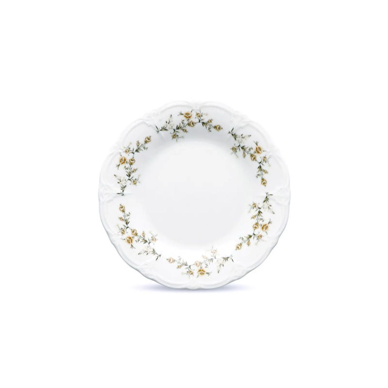 BonBistro Retro Plat Bord 21 cm Brown Flower