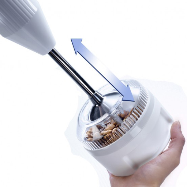 Processormaalbak Zwart, vast mes