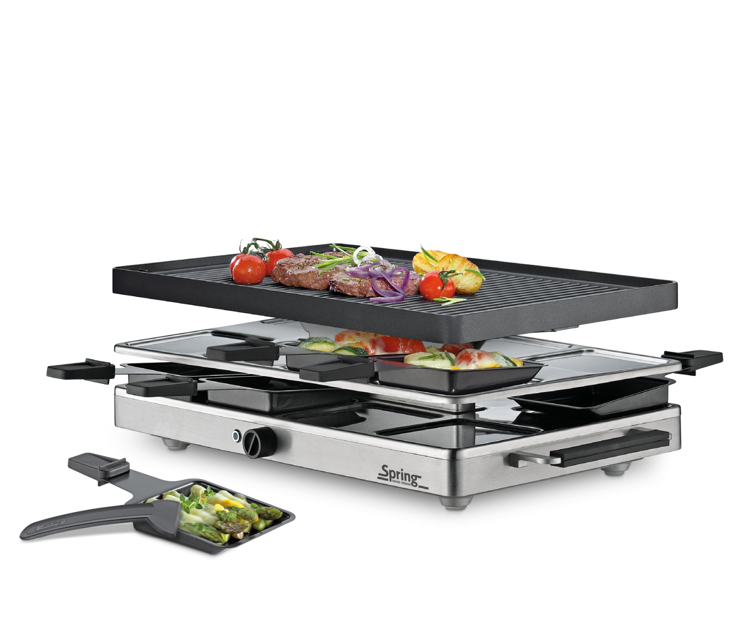 Spring Classic Raclette8 CLASSIC, aluminium grillplaat