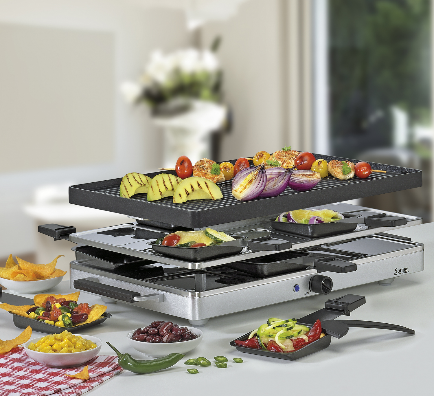 Spring Classic Raclette8 CLASSIC, aluminium grillplaat