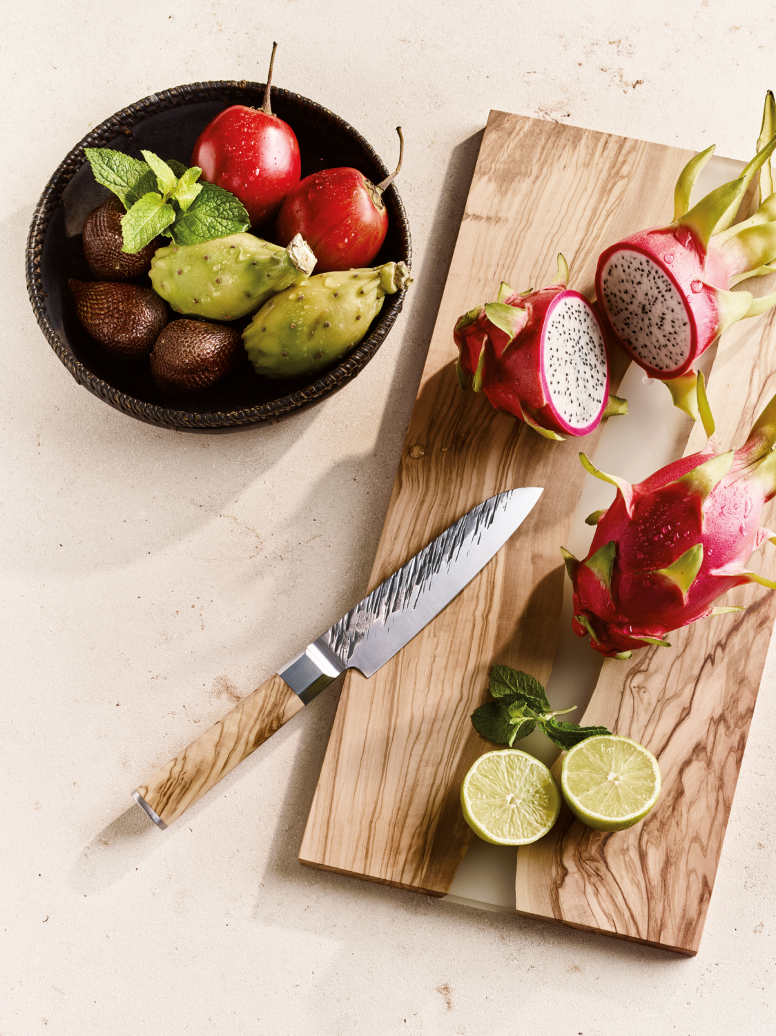 Zassenhaus Osaka Santoku mes OSAKA 13 cm olive