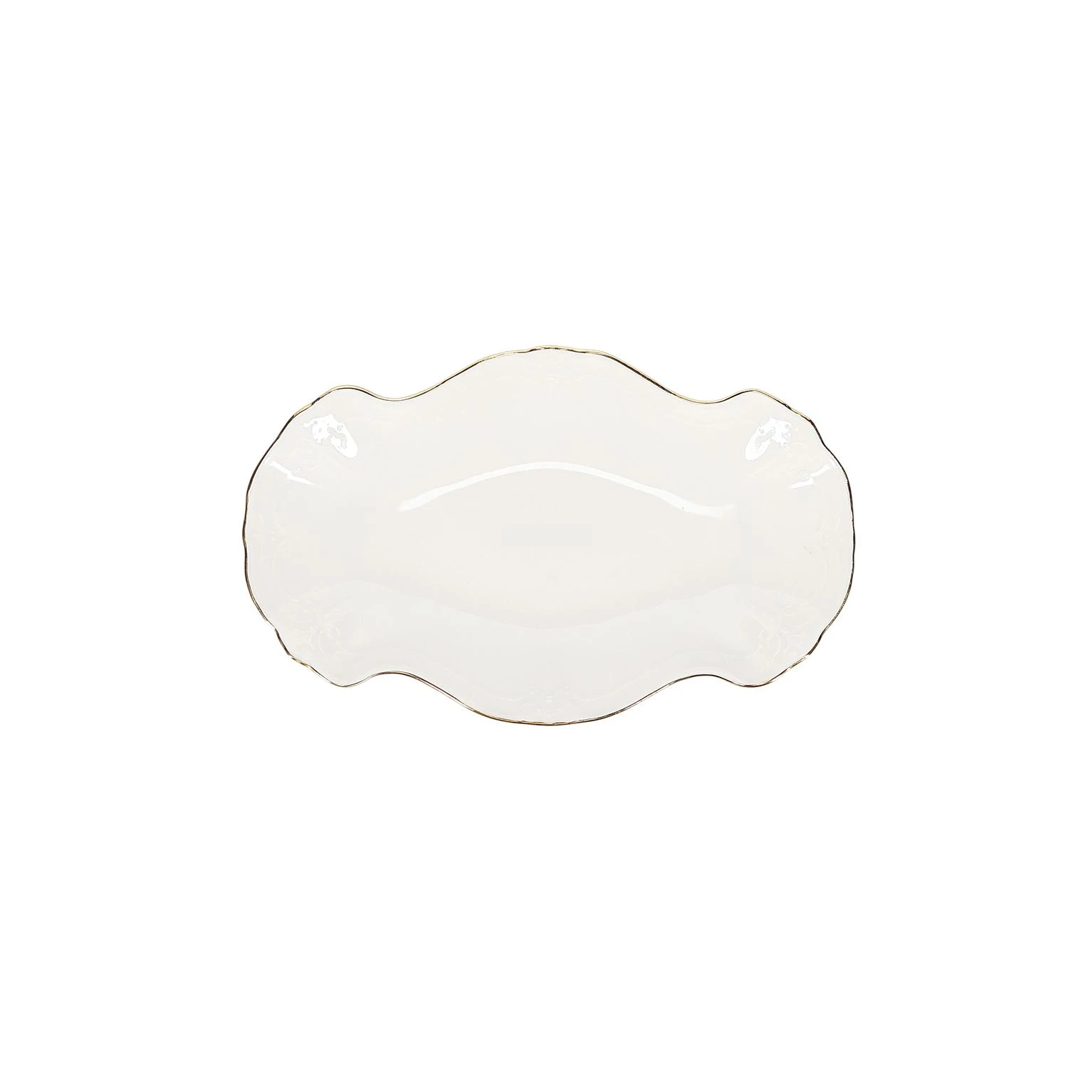 BonBistro Retro Serveerschaal 26x16 cm Gouden Rand