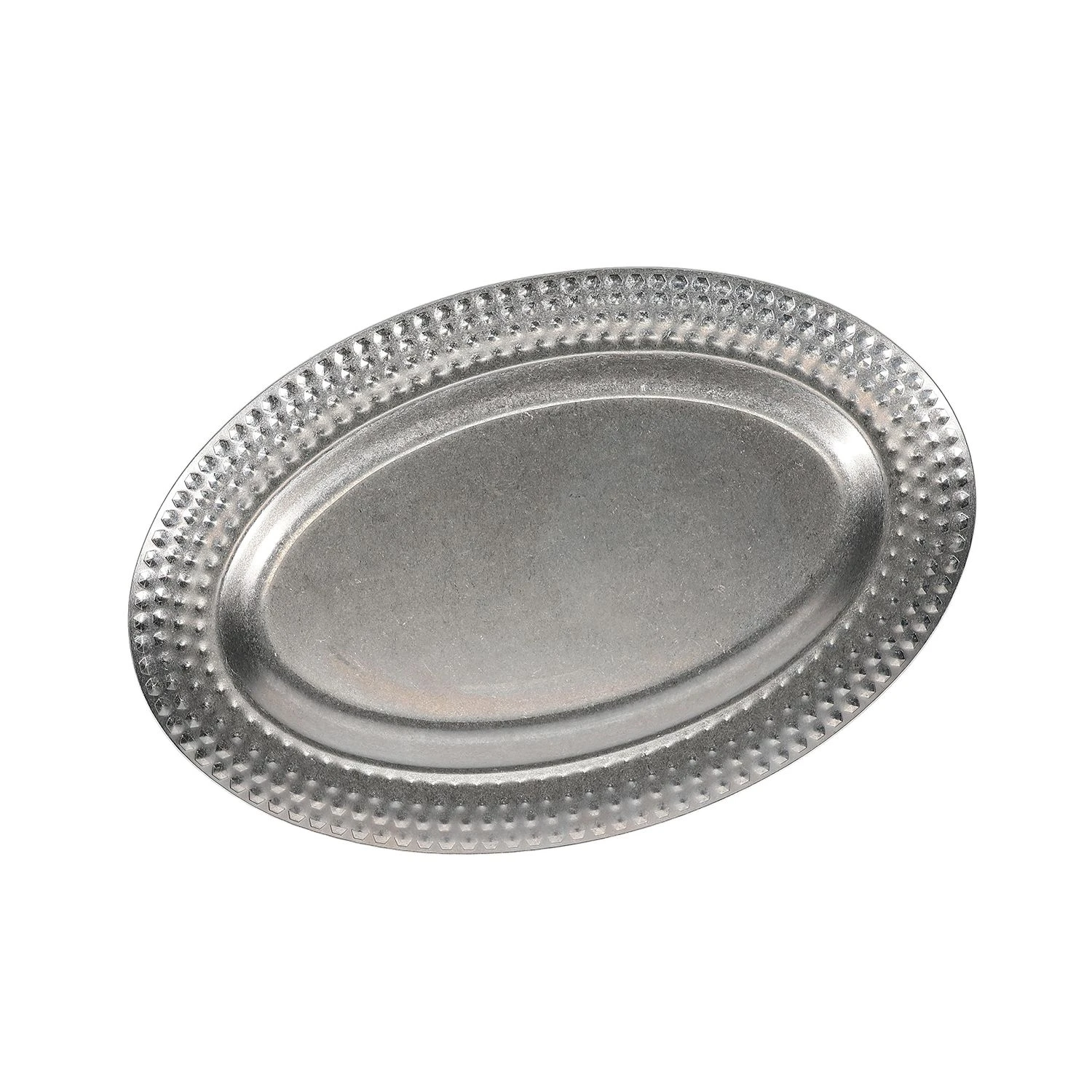 Serveerschaal ovaal antique Zilver