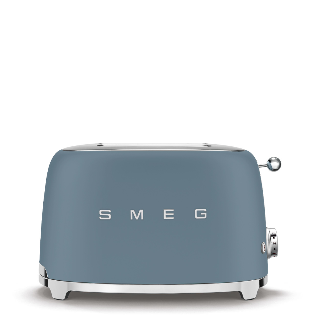 Smeg Broodrooster 2x2 Storm Blauw Mat