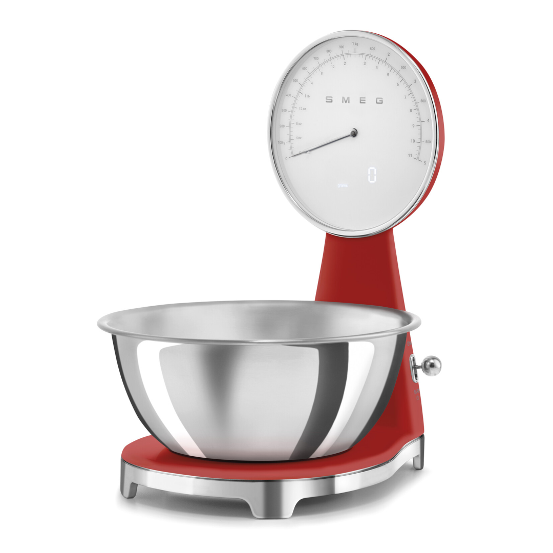 Smeg Keukenweegschaal Digitaal/Analoog Rood