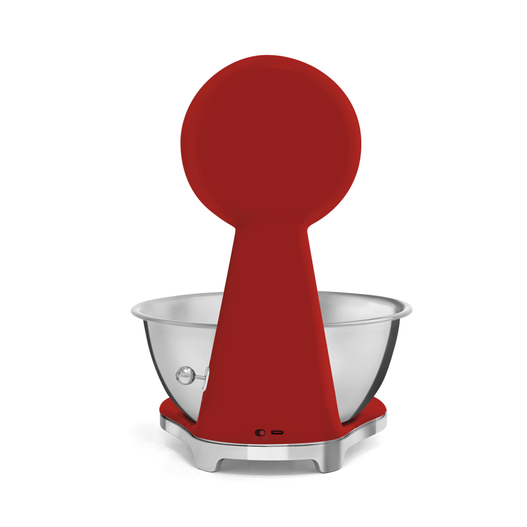 Smeg Keukenweegschaal Digitaal/Analoog Rood
