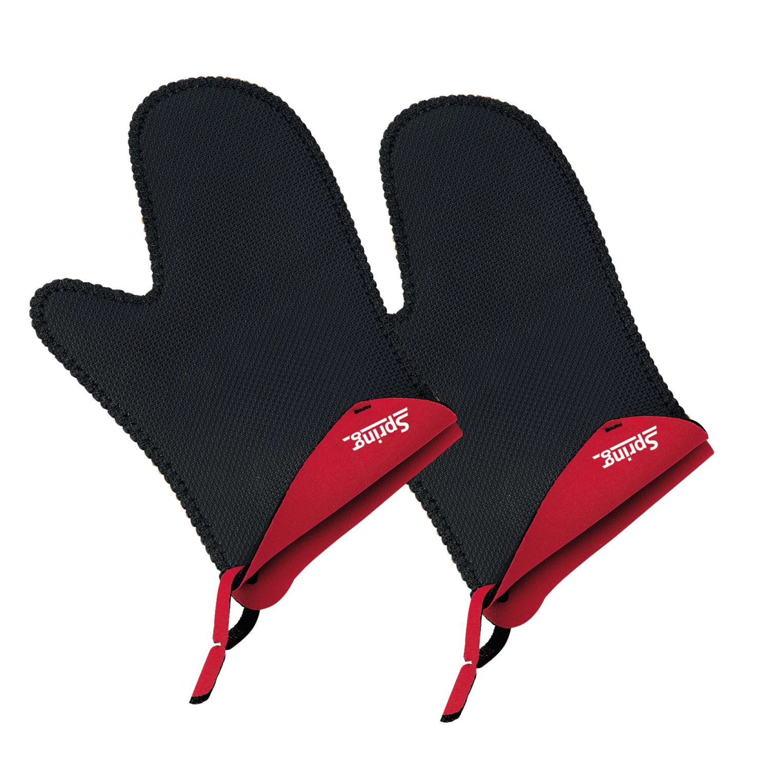 SPRING Ovenhandschoen, kort, rood, 2 stuks