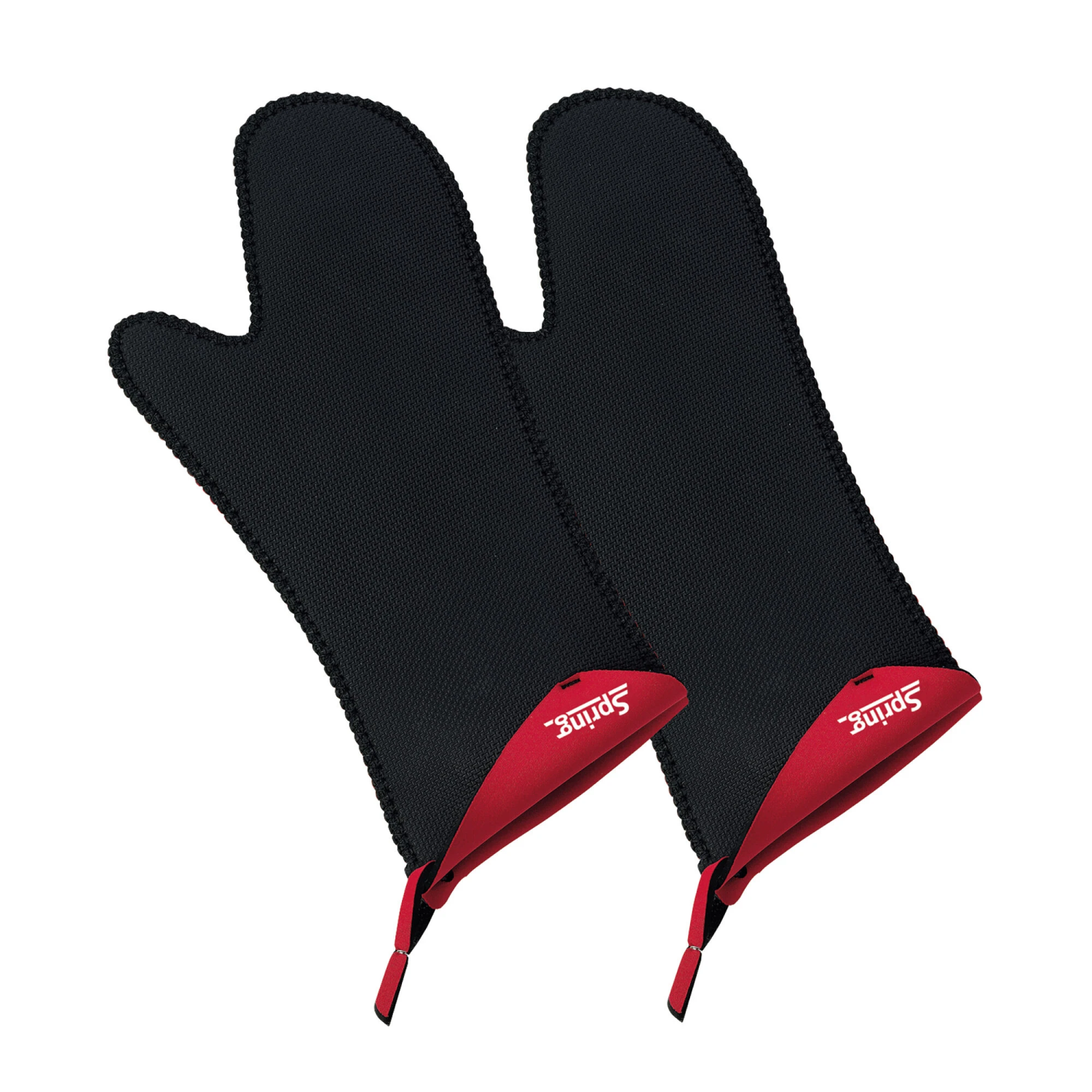 SPRING Ovenhandschoen, lang, rood, 2 stuks