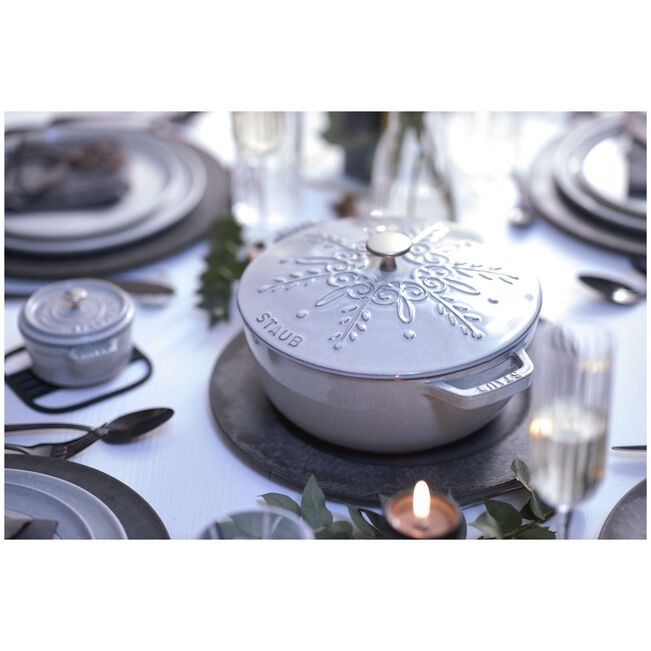 Staub Gietijzeren braadpan Ø 24cm Snowflake 3,6L